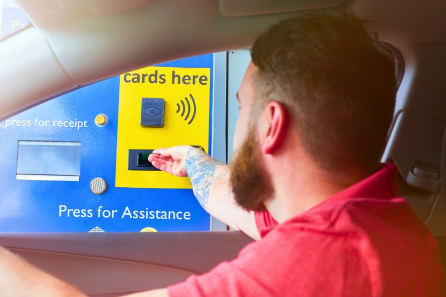 Person paying Toll Fee